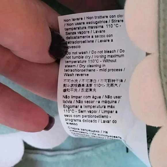 $1695 VIVETTA 3D EMBROIDERED BABY DOLL DRESS Sz 40 / S AquaMint Green - Picture 11 of 16